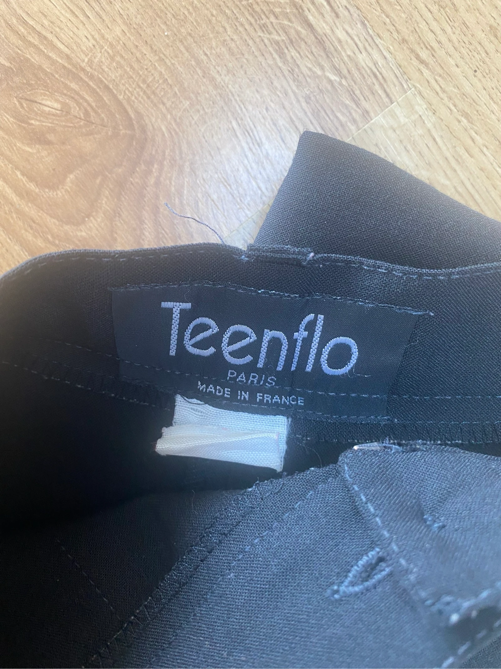 Falda larga teenflo Paris Negra Recta Cremallera Delantera Hecha en Francia 34/36 – photo 2